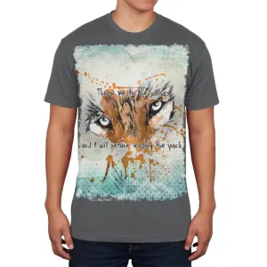 Wolf Pack Leader Motivational Grey Adult Soft T-Shirt