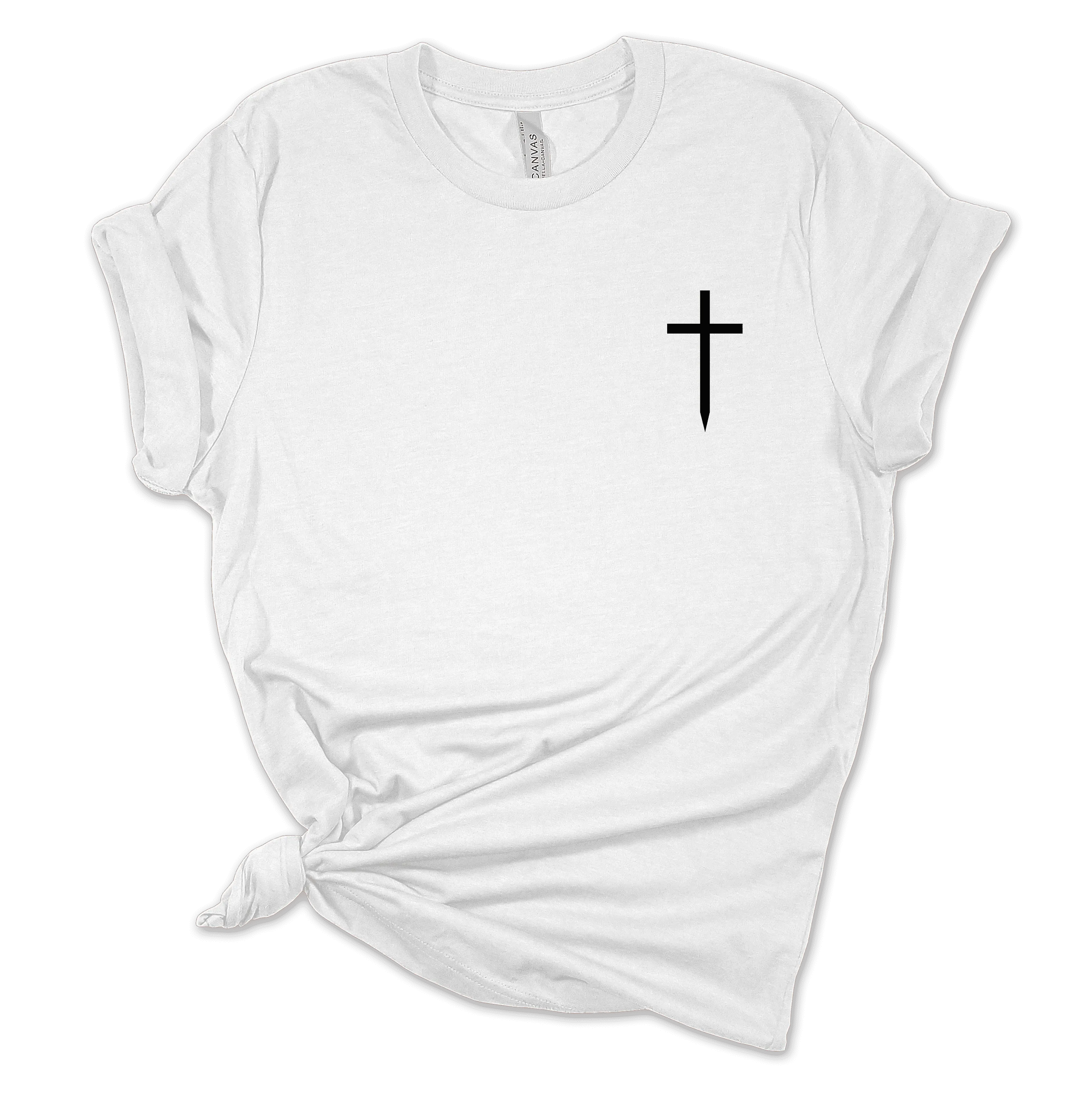 Womens Christian Tshirt In Christ You Are Loved Scripture BIble Verses Christian T-shirt Graphic Tee-White-large