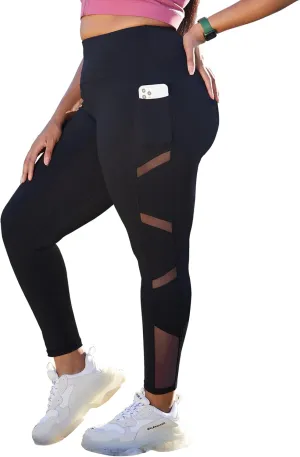 YOHOYOHA Plus Size Leggings High Waist Athletic Workout Yoga Pants Pockets Women's Tummy Control Best Thick Long